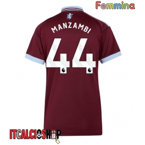 Aston Villa Johan Manzambi #44 Prima Maglia Femmina 2026-27 Manica Corta